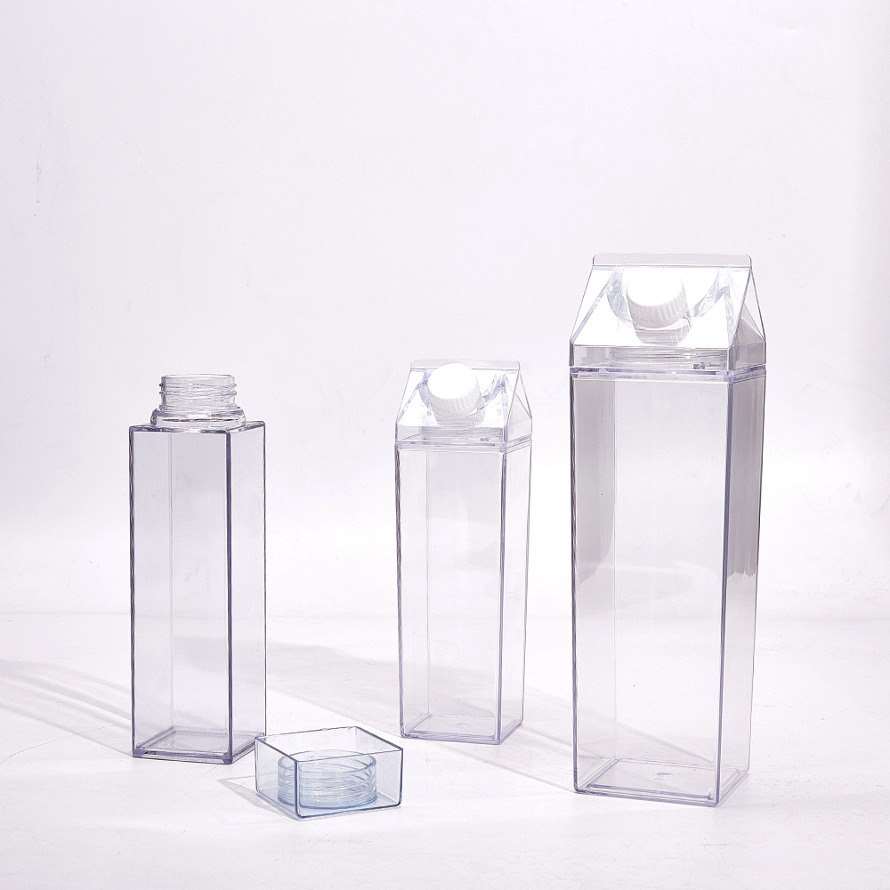 MWS04 Maibo Milk Box Shape Plastic Water Bottle 500ml 1000ml - Buy food